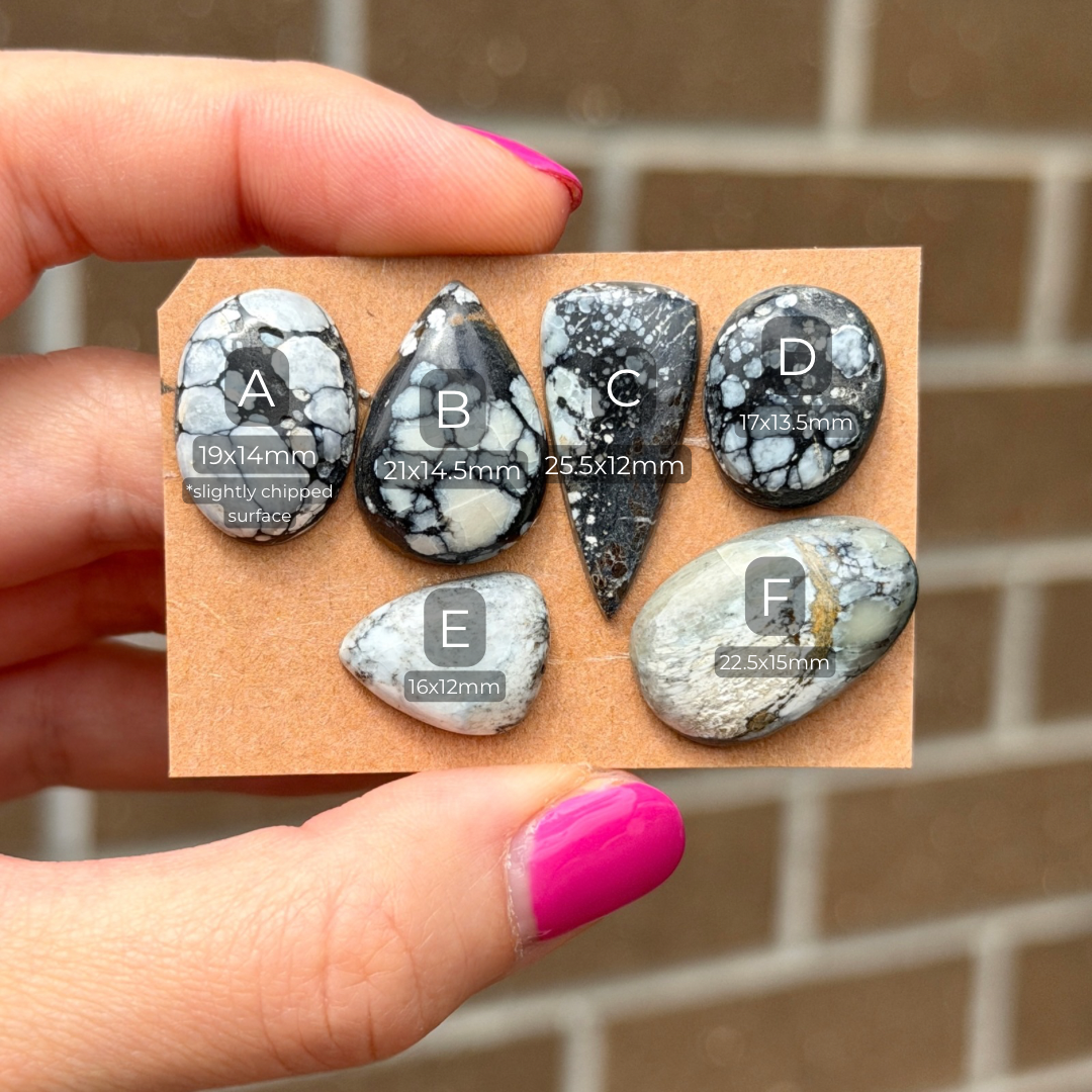 16-26mm Lavender Hubei Turquoise (Backed) Cabochon Smooth - Choose your Stone (W13)