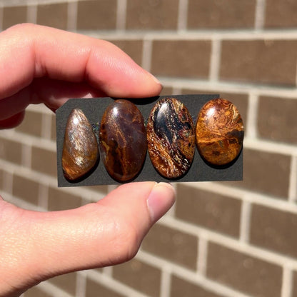 21-25mm Golden 'Flame' Pietersite Cabochon Smooth - Choose your Stone (W13)