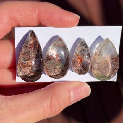 Garden Quartz Cabochon, Raw Back - Choose your Stone (W5)