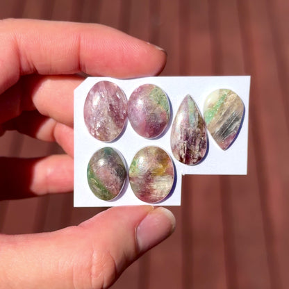 Tourmaline Cabochon Smooth (with Chatoyance) - Choose your Stone (W2)