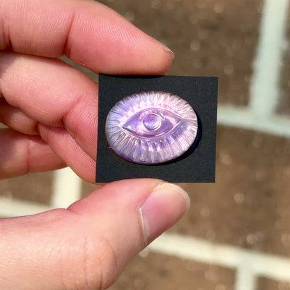 Mother of Pearl & Amethyst 'Evil Eye/Nazar' Oval Cabochon Triplet - 20.5mm x 16mm (W16)