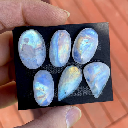 Rainbow Moonstone Cabochon Smooth - Choose your Stone (A)