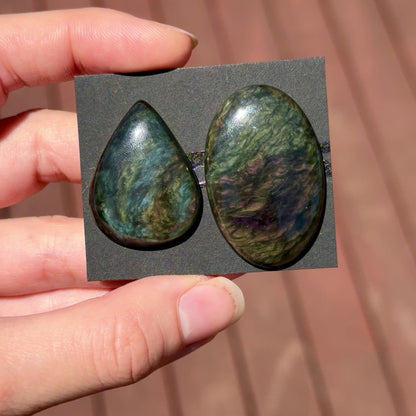 Mexico Velvet Obsidian (Very Rare) Cabochon Smooth - Choose your Stone (E9)