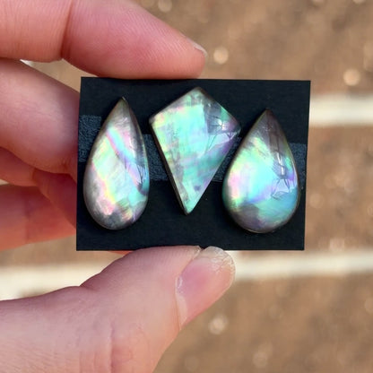 Tahitian Black Pearl Cabochon Doublet, Smooth - Choose your Stone (W5)