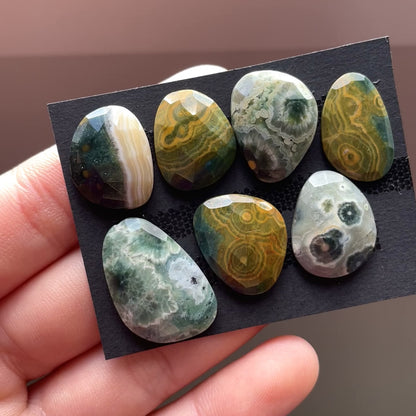 Ocean Jasper Cabochon Rose cut - Choose your Stone (W4)