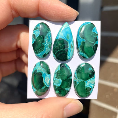 Malachite Chrysocolla Cabochon Smooth - Choose your Stone (W6)