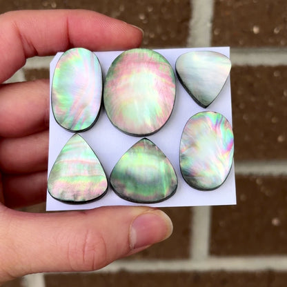 Tahitian Black Mother of Pearl Cabochon Smooth - Choose your Stone (E6)