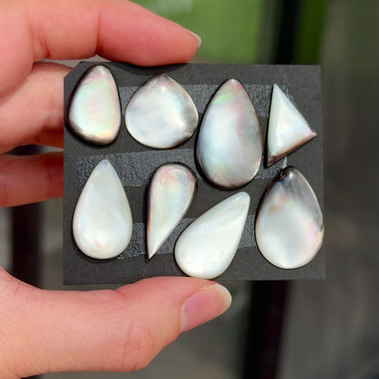 Tahitian Black Mother of Pearl Cabochon Smooth - Choose your Stone (W10)