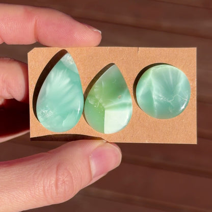 20-30mm Chatoyant Hemimorphite Cabochon Smooth  - Choose your Stone (W11)