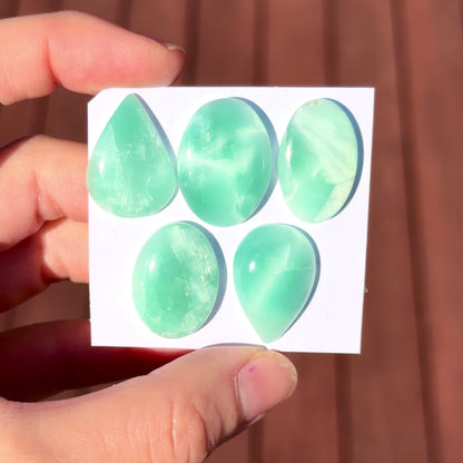 22-24mm Chatoyant Hemimorphite Cabochon Smooth  - Choose your Stone (W6)