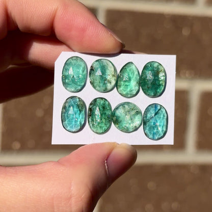 Aqua & Emerald Kyanite Cabochon Rose cut - Choose your Stone (W14)