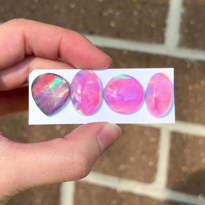 18-21mm Aurora Opal Doublet Cabochon Smooth - Choose your Stone (W15)